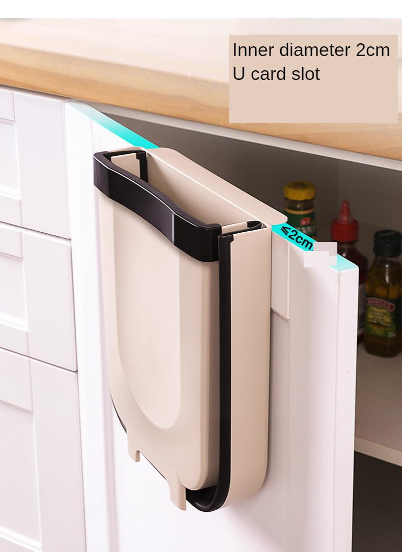 Hängende mülleimer klapp mülleimer küchen schrank altpapier korb auto