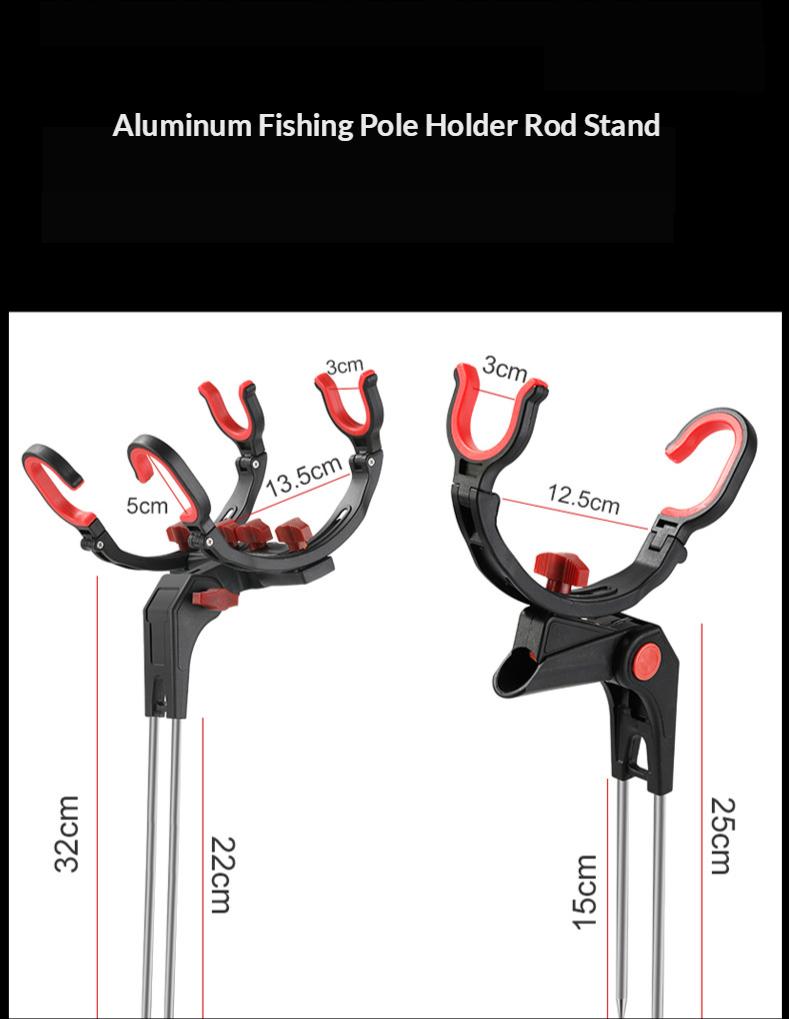 Fishing Rod Pole Holder Bottom Pole Holder Adjustable for Bank Fishing