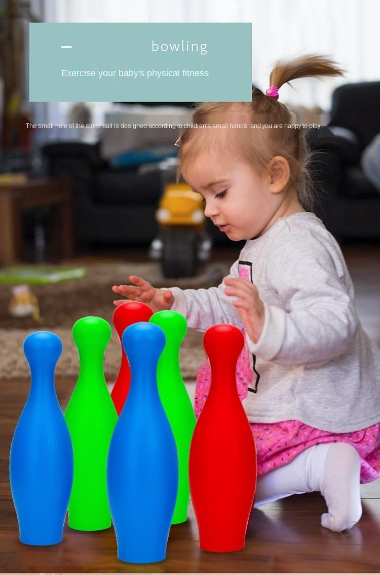 Plastic Bowling Balls Set for Kids Preschoolers Toy Games Early